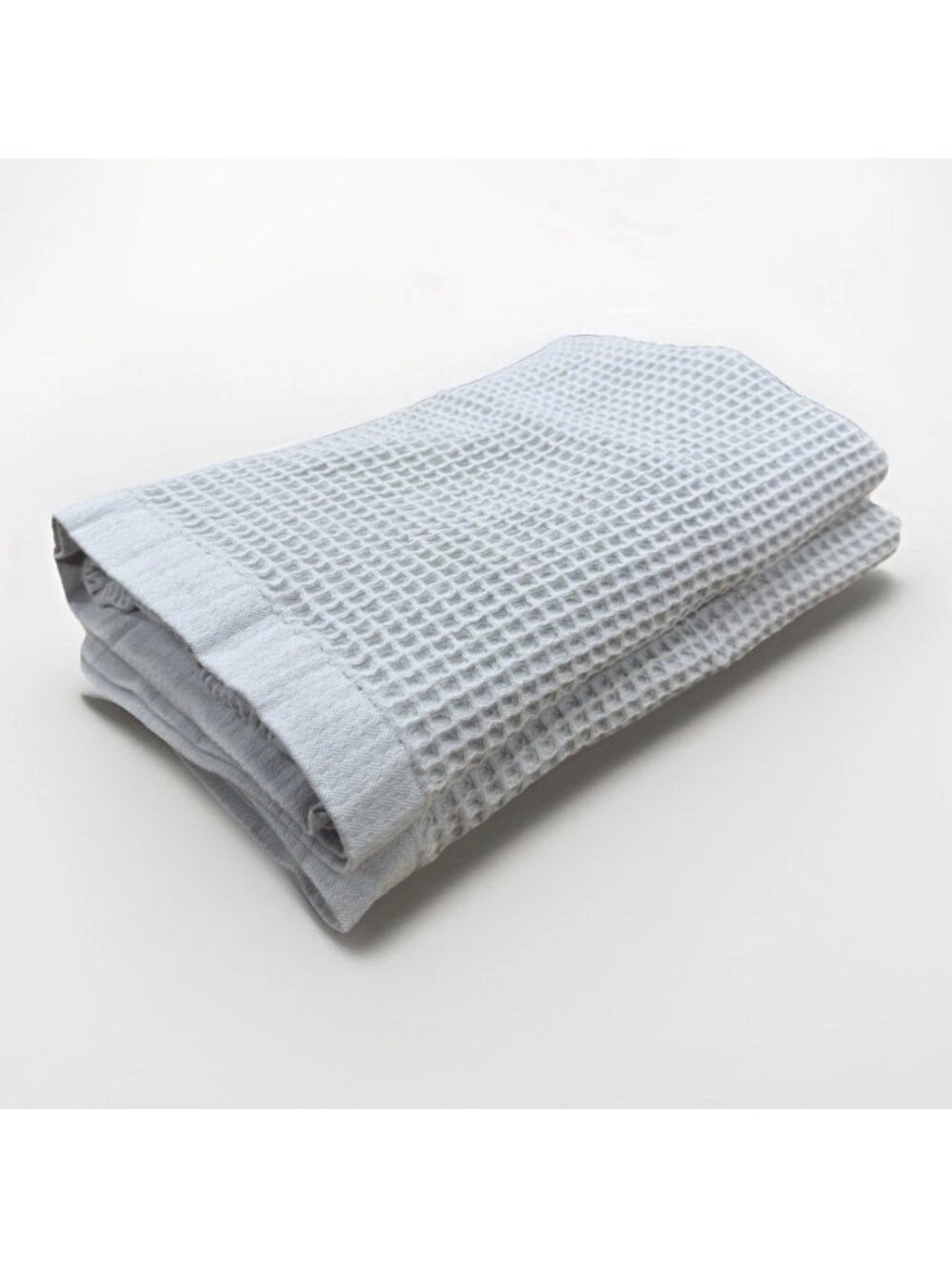 Quince Turkish Cotton Waffle Terry Bath Towels 2-Pack in Silver NEW